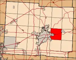 Location within Licking County