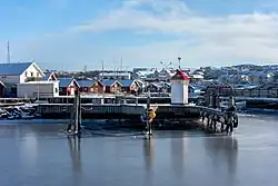 Lighthouse in Väjern harbor