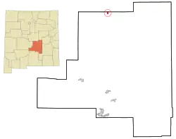 Location of Corona, New Mexico