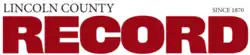 "RECORD" in red block letters with smaller type above reading "Lincoln County" and "Since 1870"