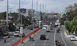 Paint-separated Class II bicycle lane along Ayala Highway in Lipa, Batangas