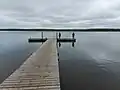 A fishing pier on Little Kenosee Lake in Moose Mountain Provincial Park