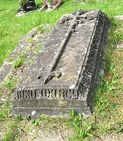 Llandyssil Churchyard. Grave of Richard Jones and wife Catharina.