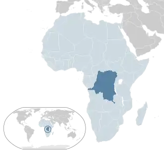 Location of DR of the Congo