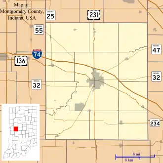 Waynetown is located in Montgomery County, Indiana