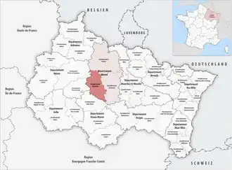 Location within the region Grand Est