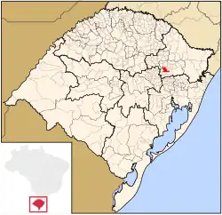 Location in Rio Grande do Sul