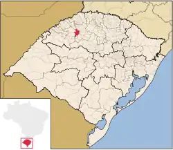 Location in Rio Grande do Sul state
