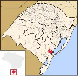 Location in Rio Grande do Sul, Brazil