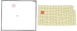 Location within Logan County and Kansas