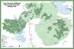 Lone Star Hiking Trail Map