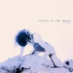 An image of Halsey on top of a statue of a man lying down. The song title and the singer's name are located above center on the right.