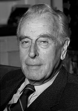 Head and shoulders of Mountbatten, looking at the camera