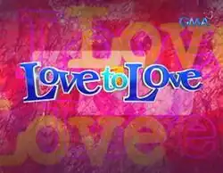 An image with a pink textured background. The series title is displayed on the center of the image. Two separate texts of "Love" are displayed at the upper side and lower side of the image.