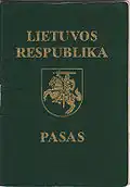1992: Lithuanian passport[29]