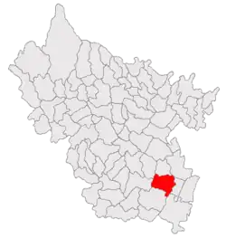 Location in Buzău County