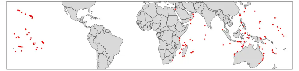 Map of the distribution of Lybia occurrences.