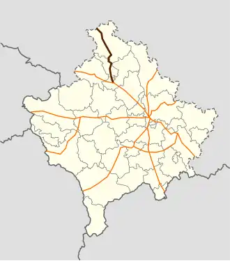 The M22.3 (N22.3) runs in the north and south of Kosovo.