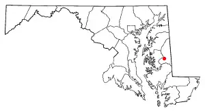 Location of Harmony, Maryland
