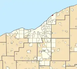 Location of Mentor-on-the-Lake in Greater Cleveland