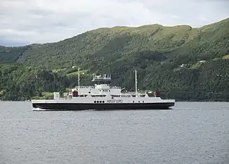 MF Høgsfjord outside of the Volda ferry quay