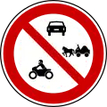 II-19.1 Forbidden for motor vehicles, motorcycles, and horsecarts