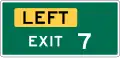 E1-5fP 1 or 2 Digit Left Exit Number (plaque)