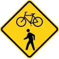 W11-15 Bicycle and pedestrians[d]
