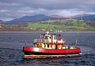 Kenilworth arriving at Gourock pierhead.