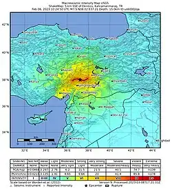 A strong ground motion map of the Mww 7.5 aftershock