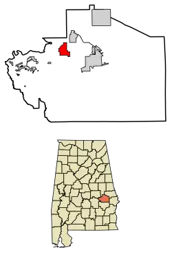 Location in Macon County, Alabama