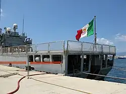 Euro docked at the harbor of Reggio Calabria on 8 July 2018.