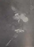 Fraudulent "spirit" photograph featuring Malcolm Bird, taken by William Hope
