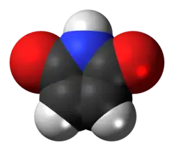 Space-filling model of the maleimide molecule