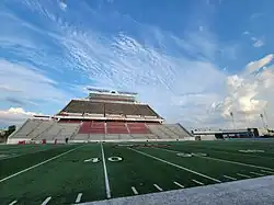 Stadium home stands and football fieldhouse