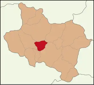 Map showing Gölmarmara District in Manisa Province