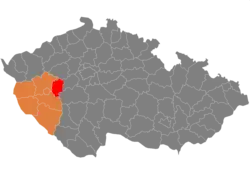 Location in the Plzeň Region within the Czech Republic