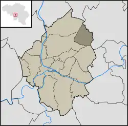 Location in the municipality of Charleroi