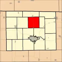 Location in Stephenson County