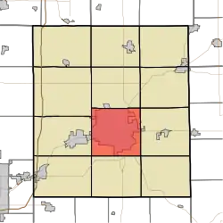 Location of Center Township in Delaware County