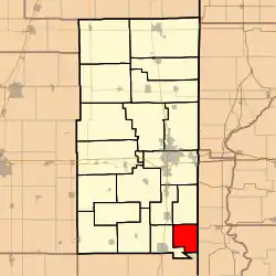 Location in Vermilion County