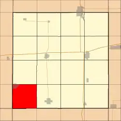 Location in Hancock County