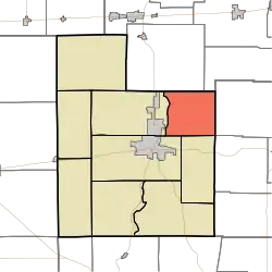 Location of Waterloo Township in Fayette County