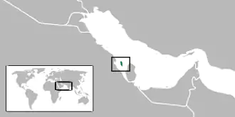 Location of Bahrain