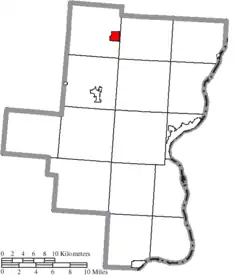 Location of Vinton in Gallia County