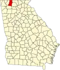 State map highlighting Murray County