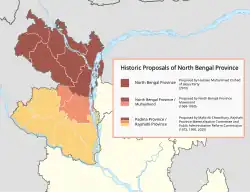 Proposed provincial boundaries by timeline