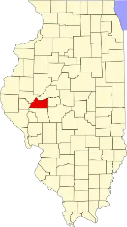 State map highlighting Cass County