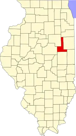 State map highlighting Ford County