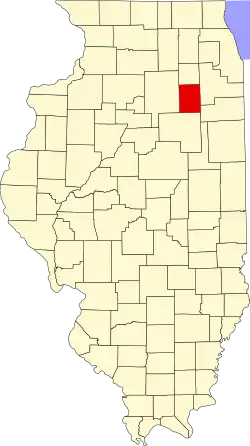 State map highlighting Grundy County